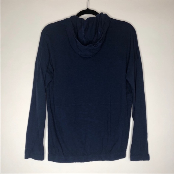 KYODAN Navy Active Front Pouch Pocket Elastic Bottom 1/4 Zipup Hoodie Shirt - Picture 3 of 10